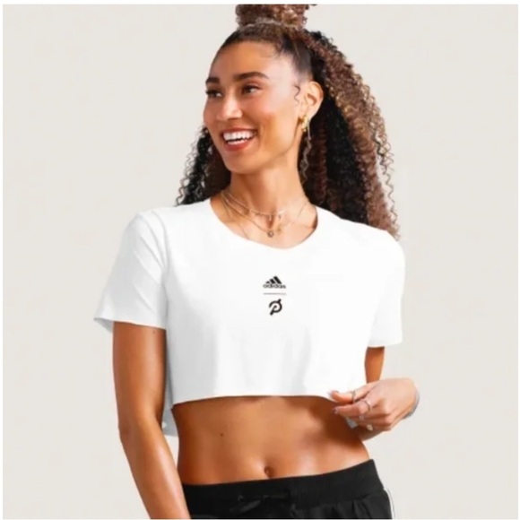 Adidas x Peloton Crop Tee White size small - Picture 3 of 8